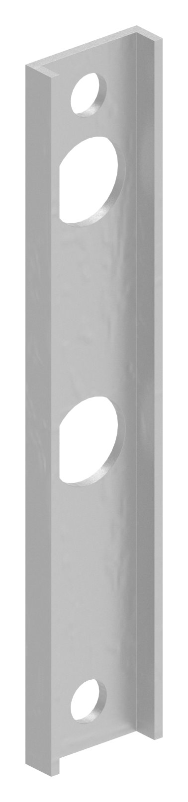 Adapter für Gittertorschlösser GTS2, für Rundrohre Ø 33 - 60mm, blank