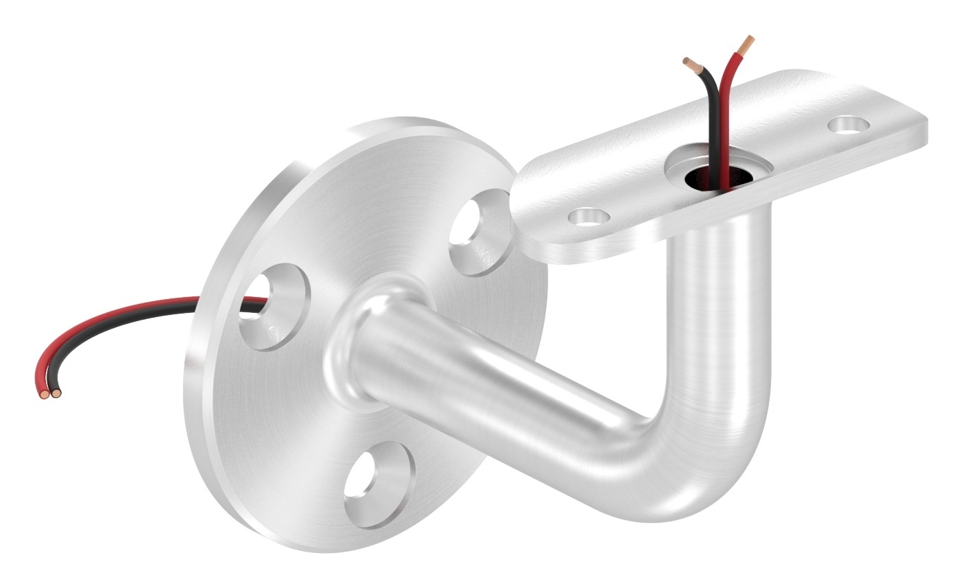 Handlaufhalter mit Kabeldurchführung für LED Handläufe, V4A