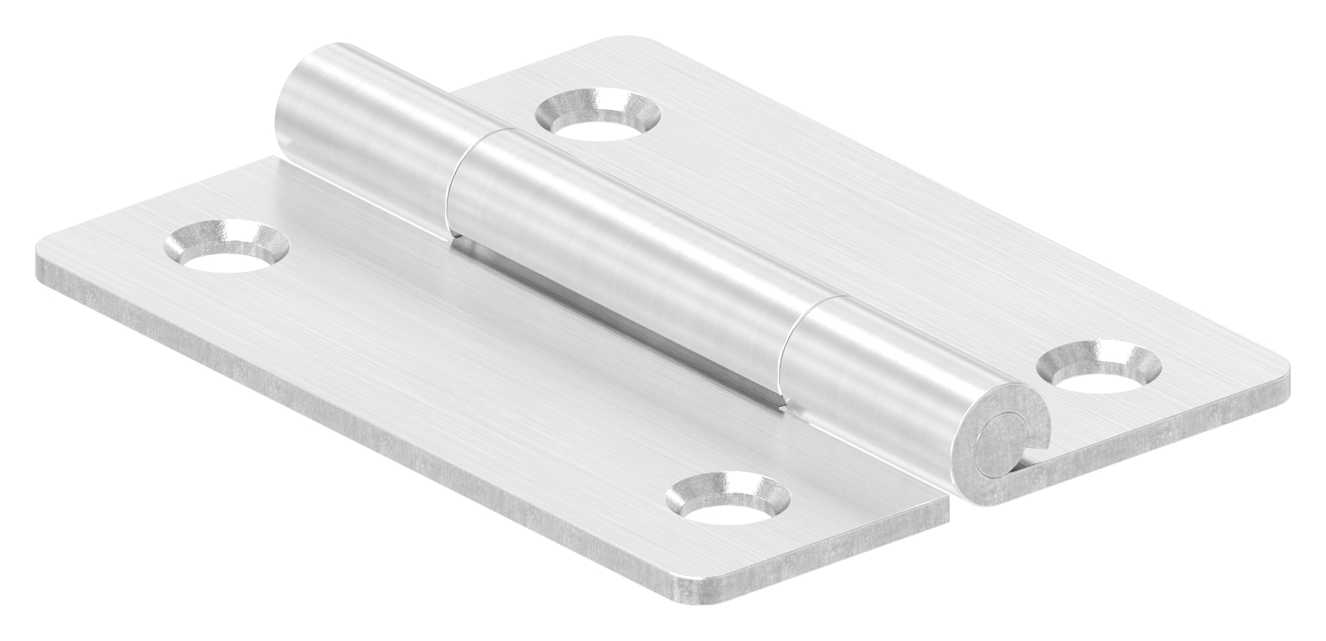 Edelstahl-Scharnier 50x38mm mit festem Zapfen