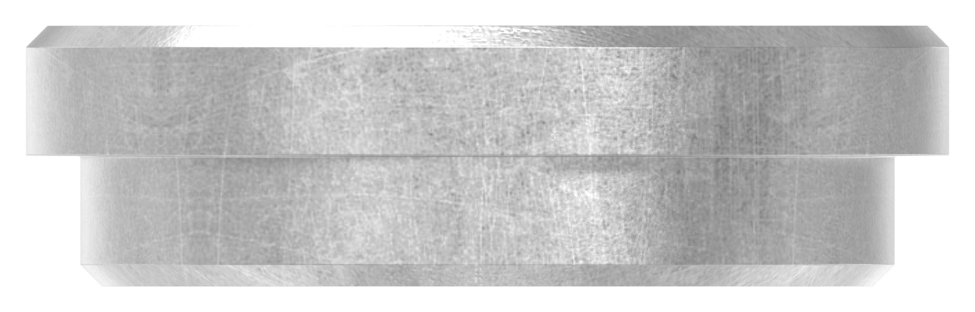 Stahlkappe flach für Rohr 42,4 x 2,5mm mit Bohrung 12,3mm