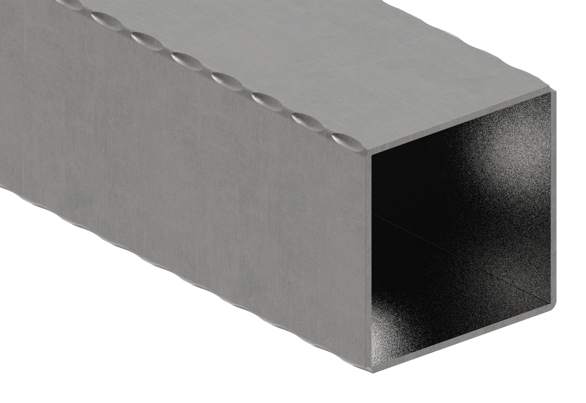 Quadratrohr 80x80x2,5mm, L: 6000mm, gehämmert