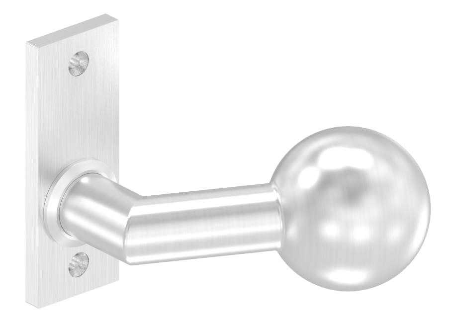 Türknopf, Ø 50mm, mit Langschild, V2A