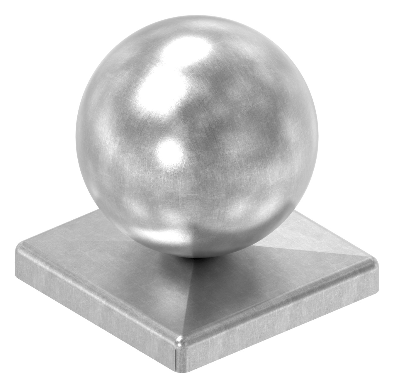Pfeilerbedecker 60x60mm mit Hohlkugel Ø 60mm