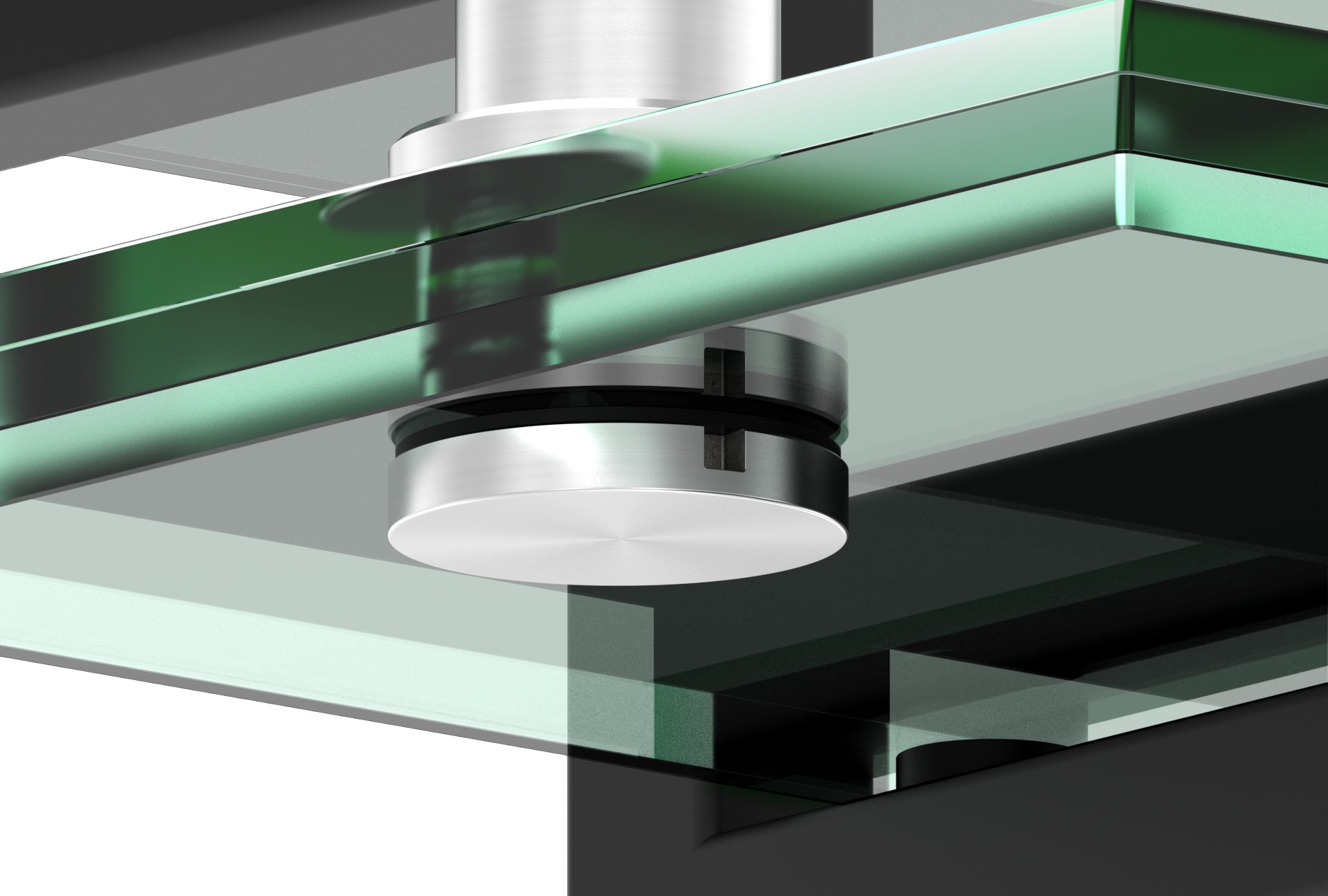 Schraubplatte Ø 60mm mit M12 Gewinde, V2A Schraubplatte Ø 60mm mit M12 Gewinde, V2A