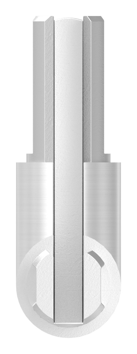Eckverbinder für rundes Klemmprofil 18x1,25 mm, V2A