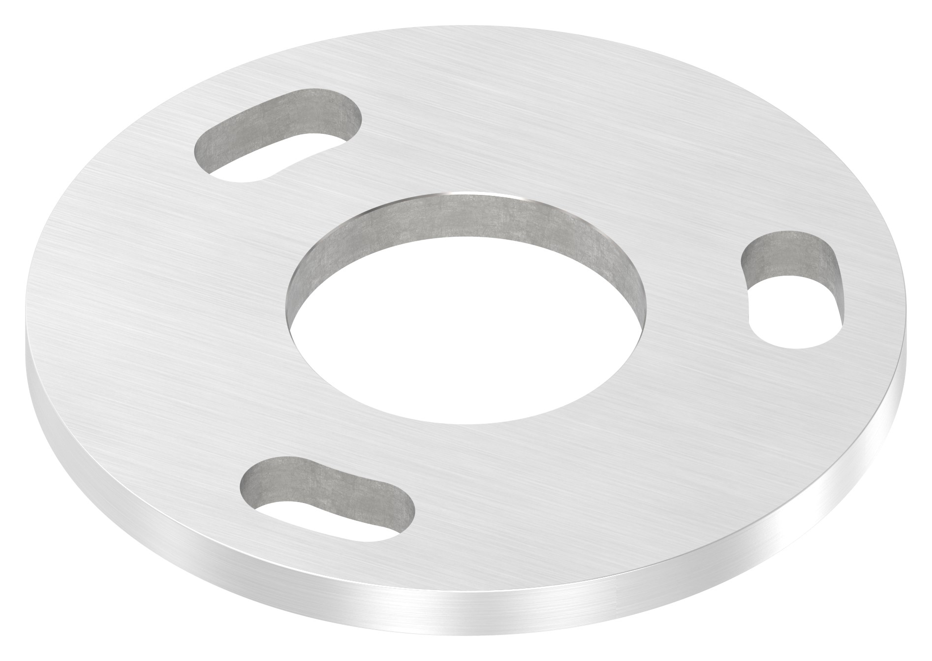 Ankerplatte Ø 120x8mm, mit Längsschliff, V2A