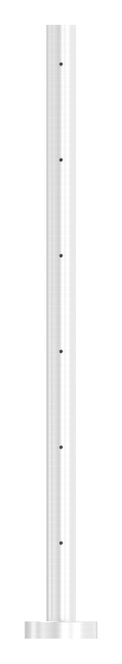 Edelstahlpfosten V2A zur Bodenmontage, H: 880mm