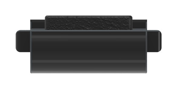 Sicherungsplatte für Mod. 31 , Zink roh pulverbeschichtet in RAL 9005 matt