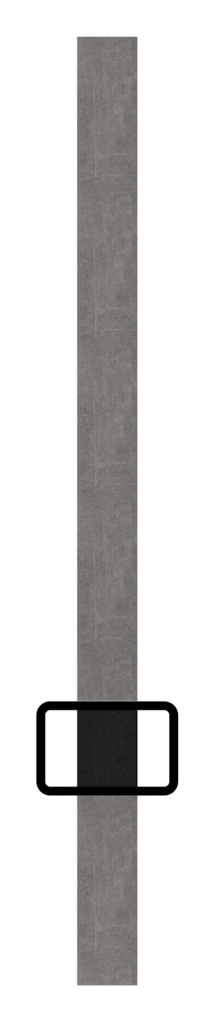 Rechteckrohr 30x20x2mm, Löcher f. Vierkant 12x12mm mit Abstand Mitte-Mitte 132mm, L: 3000mm