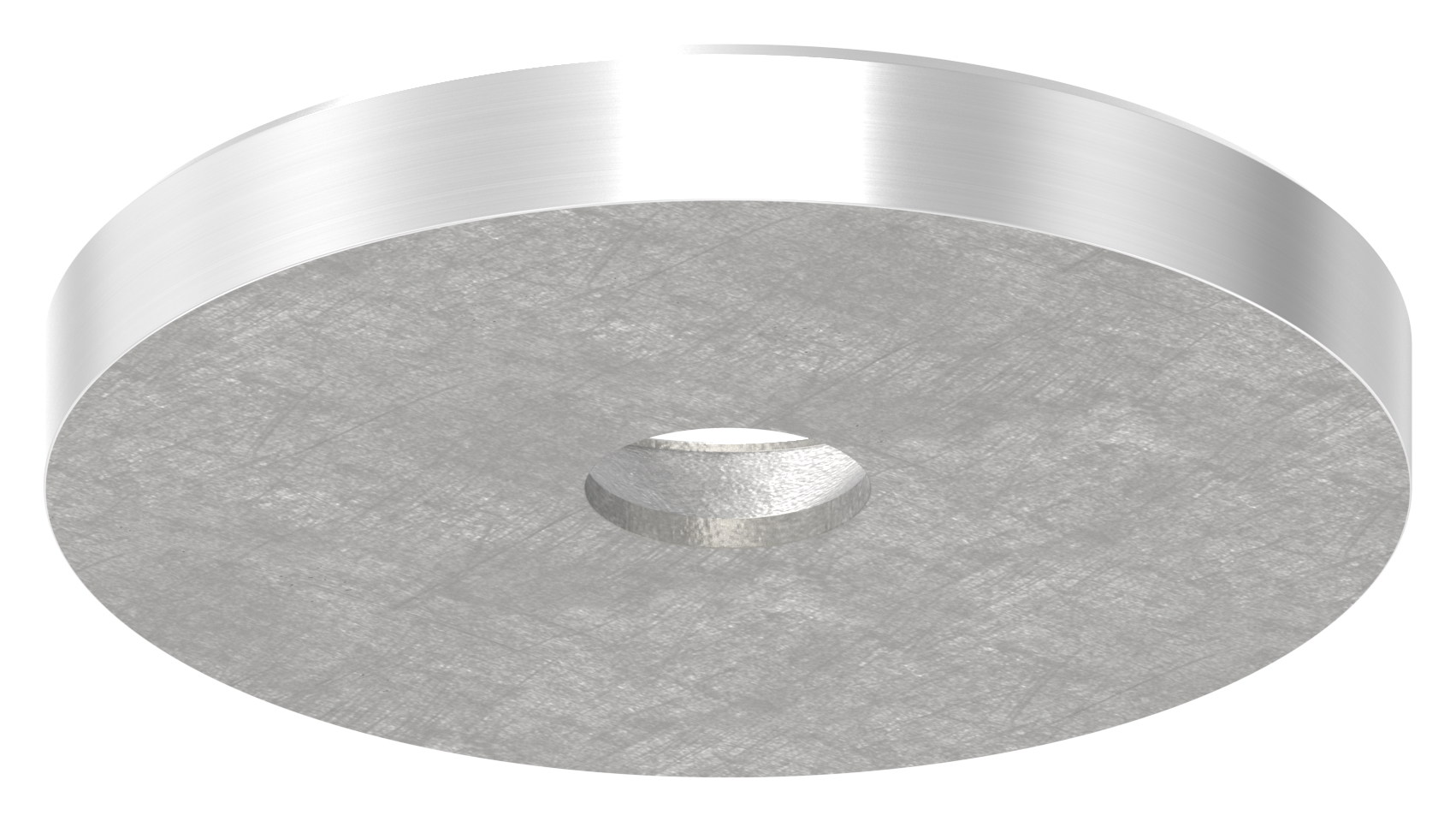 Schraubplatte Ø 60 x 8mm, mittig gesenkt für M12, V2A Schraubplatte Ø 60 x 8mm, mittig gesenkt für M12, V2A