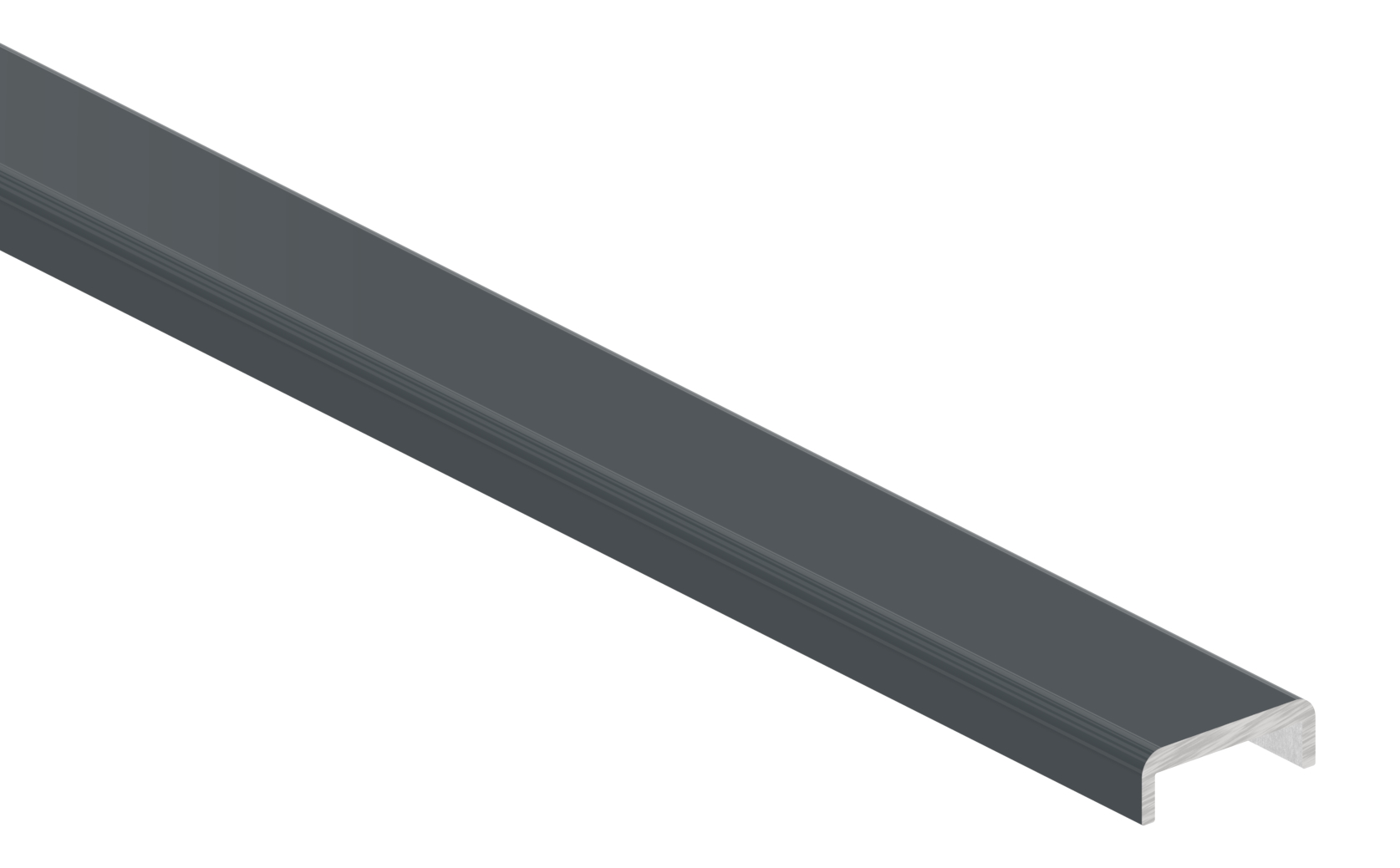 Kantenschutz EXTRA SLIM, für Glas 12,00 - 13,52mm, L: 6000mm, Aluminium RAL 7016