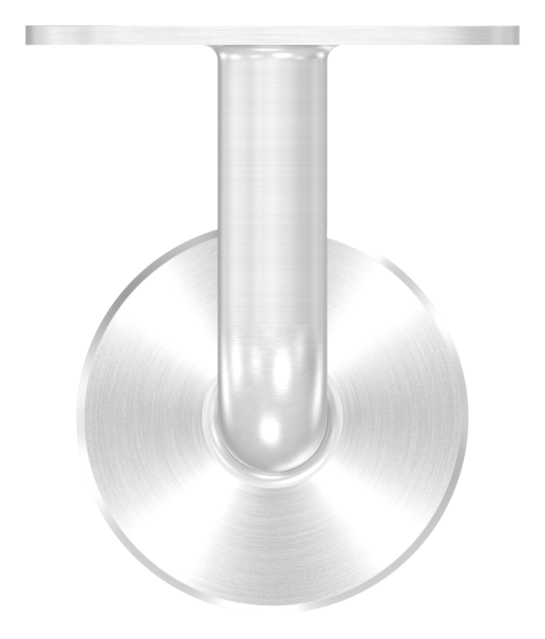 Handlaufhalter für Glas, Handlaufanschlussplatte flach, V4A