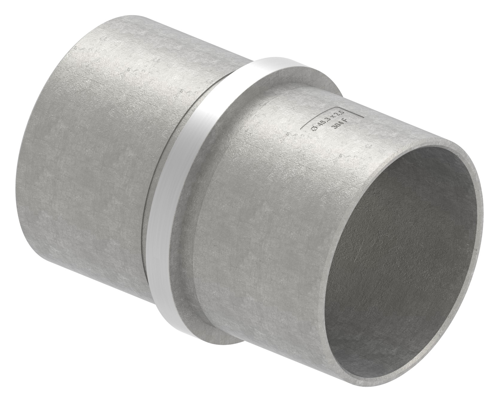 Verbindungsstück für Rohr 48,3x2,5mm, V2A