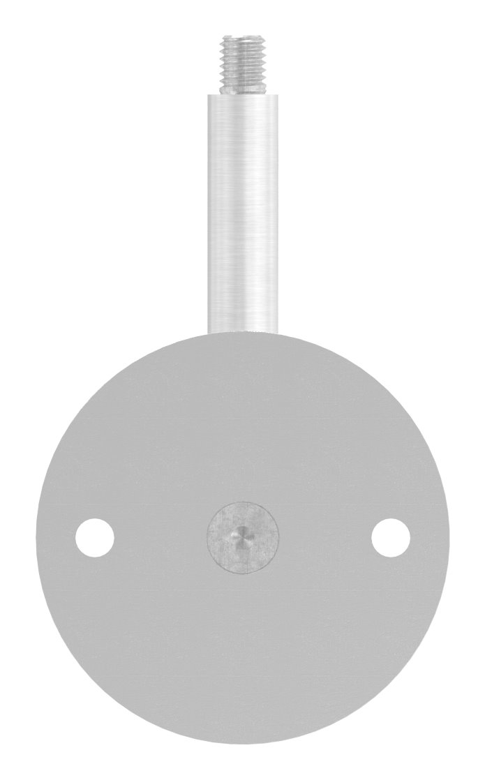Handlaufhalter mit oben Außengewinde M8 (Ronde und Bügel verschraubt), V2A