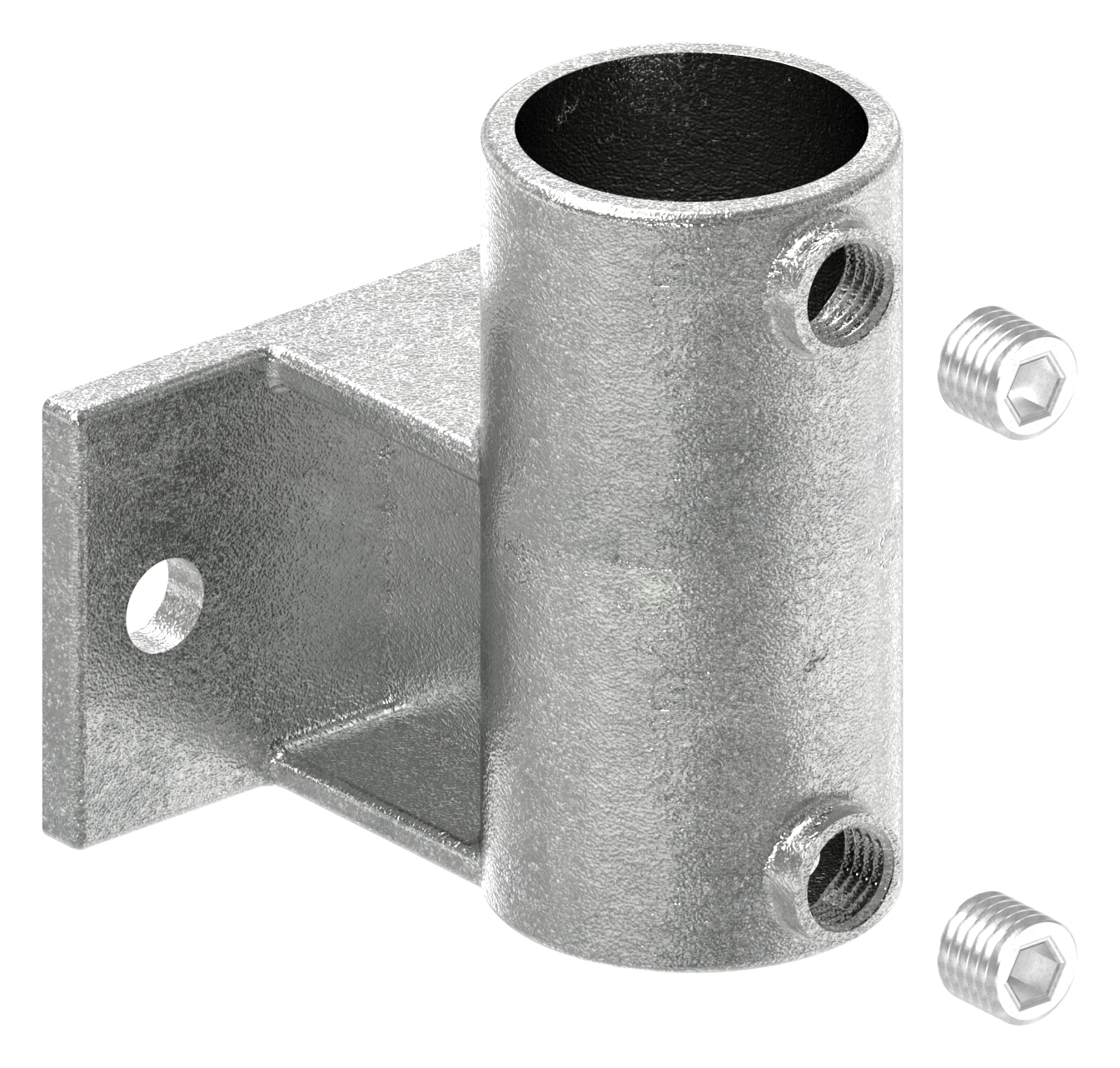 Wandhalter mit 2 Bohrungen, für Rohr Ø 48,3mm