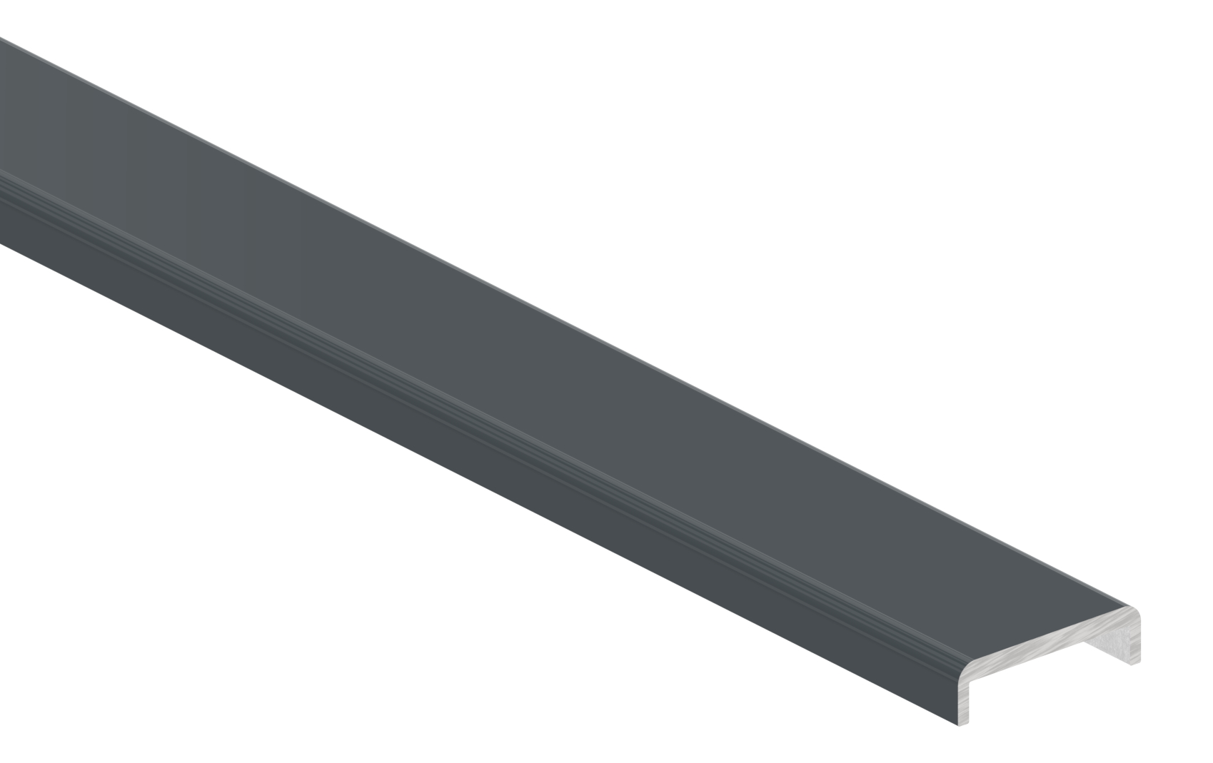 Kantenschutz EXTRA SLIM, für Glas 16,00 - 17,52mm, L: 3000mm, Aluminium RAL 7016
