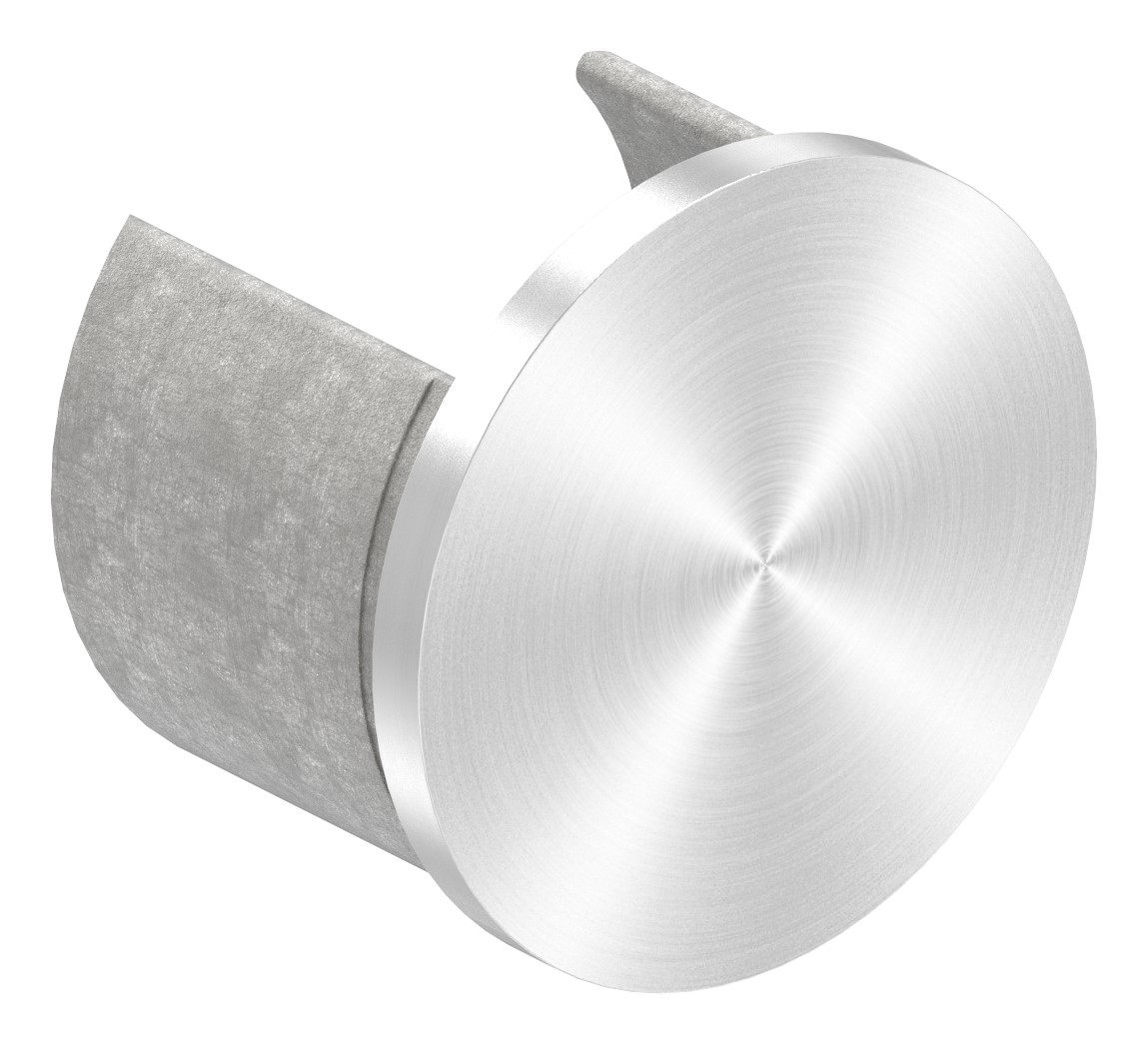 Endkappe, flach, für Nutrohr 48,3mm, V4A Endkappe, flach, für Nutrohr 48,3mm, V4A