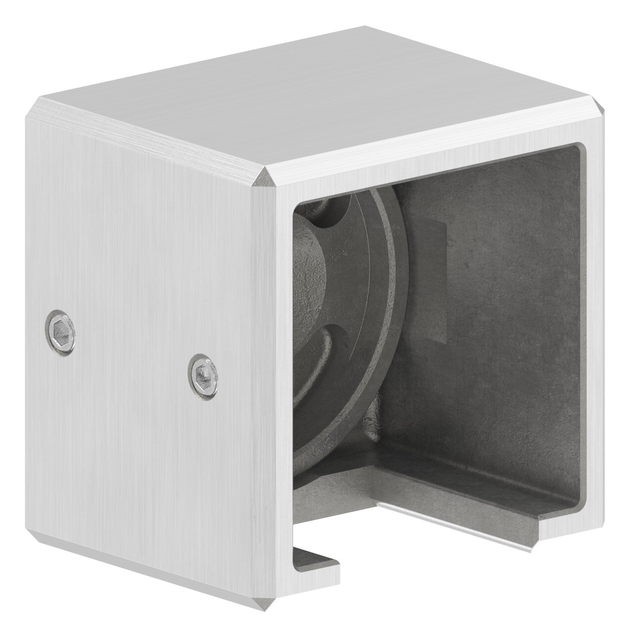 Wandbefestigung für Quadratnutrohr 40x40mm, links, V4A