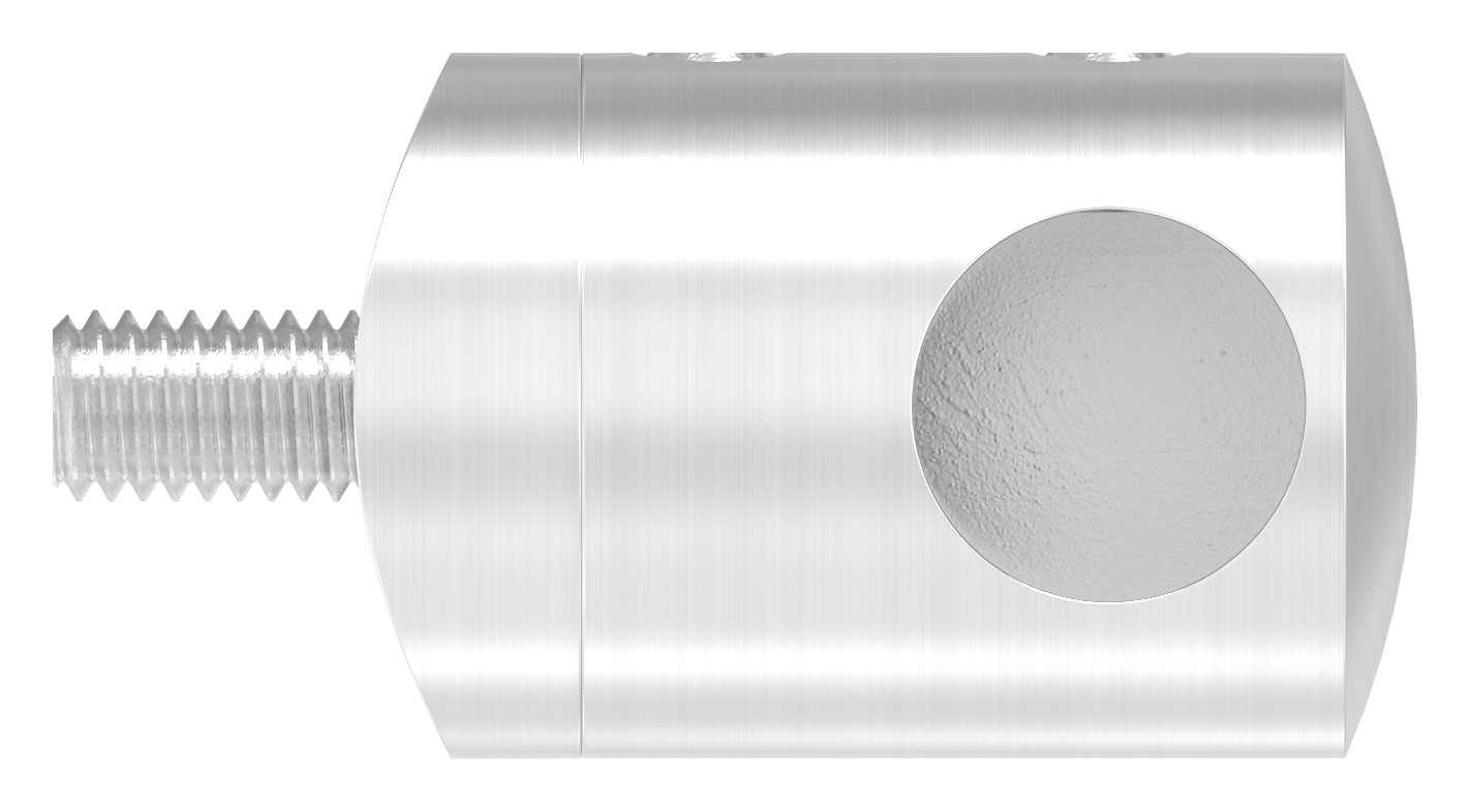 Querstabhalter für 42,4mm Rohr, Sackloch rechts 12,2mm, V2A