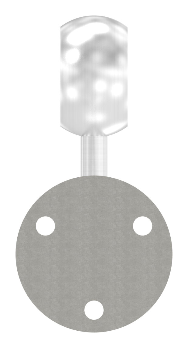 Handlaufhalter mit Kugelring für Rohr 42,4mm (Ronde und Bügel verschweißt), V2A Handlaufhalter mit Kugelring für Rohr 42,4mm (Ronde und Bügel verschweißt), V2A