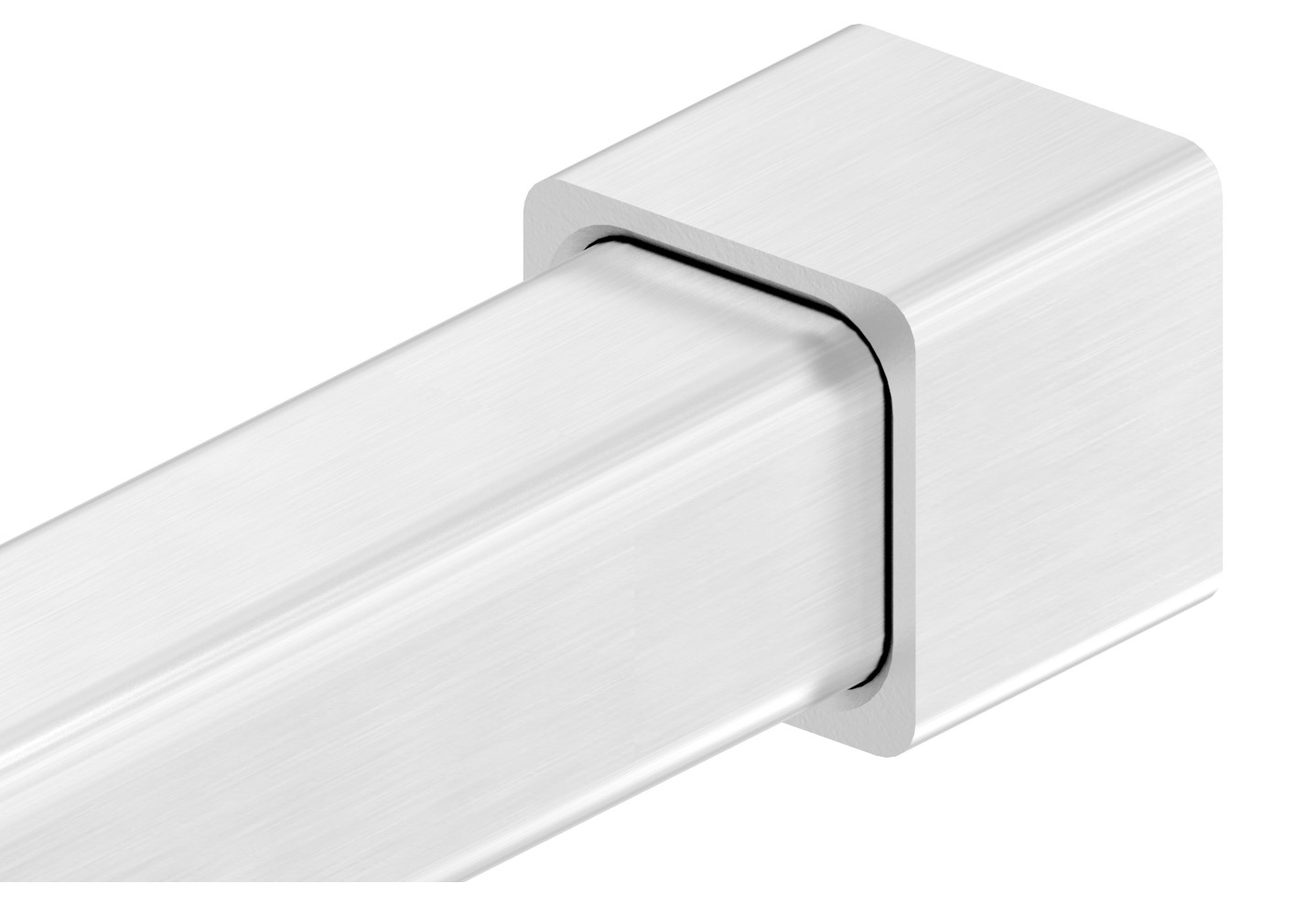 Endkappe für 12x12mm Vierkant, V2A Endkappe für 12x12mm Vierkant, V2A