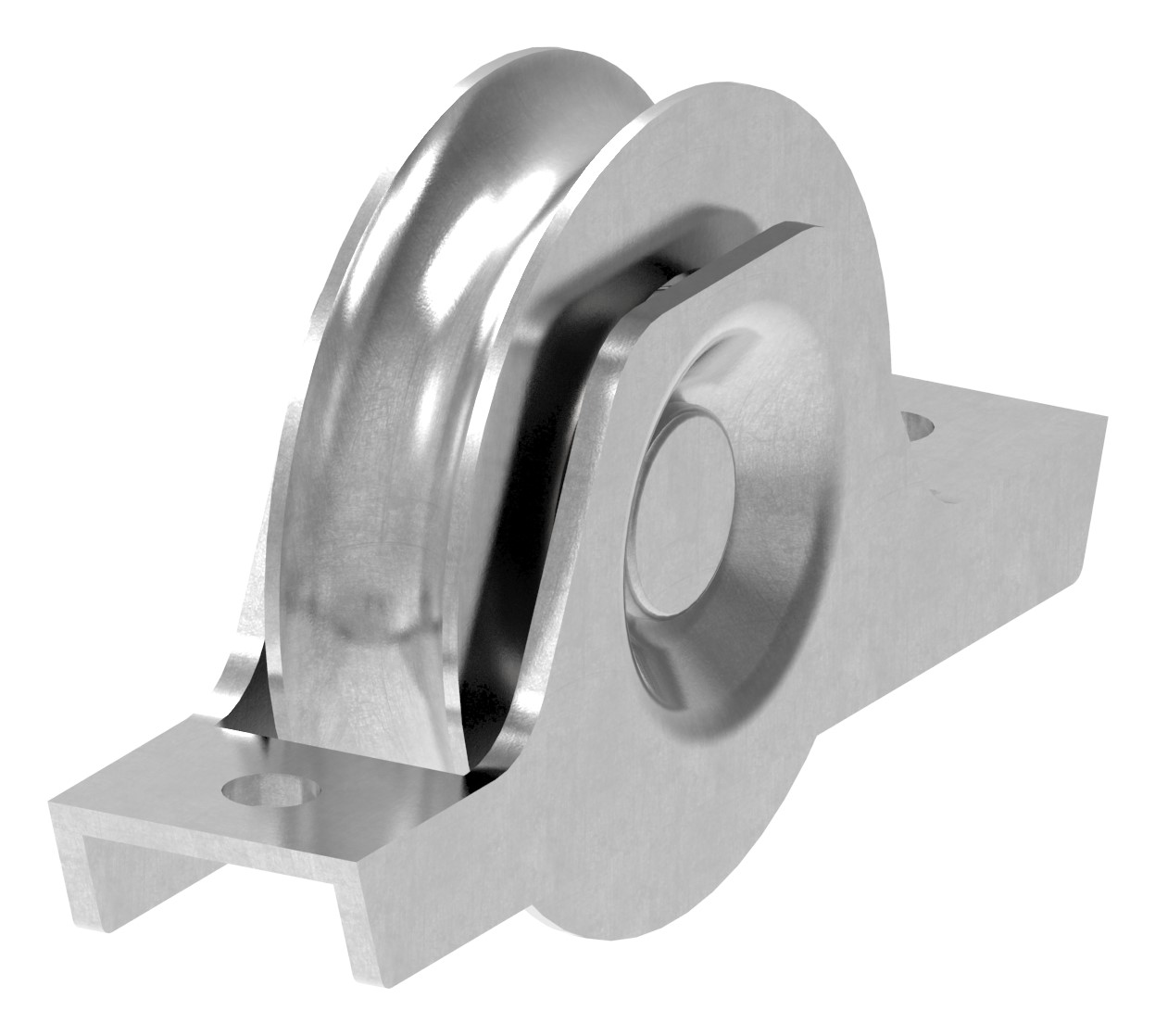 Schiebetorrolle 78mm mit Rundrille 15mm