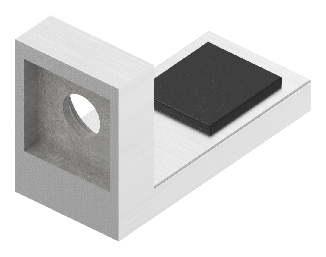 Halteboden mit geradem Anschluss, V2A