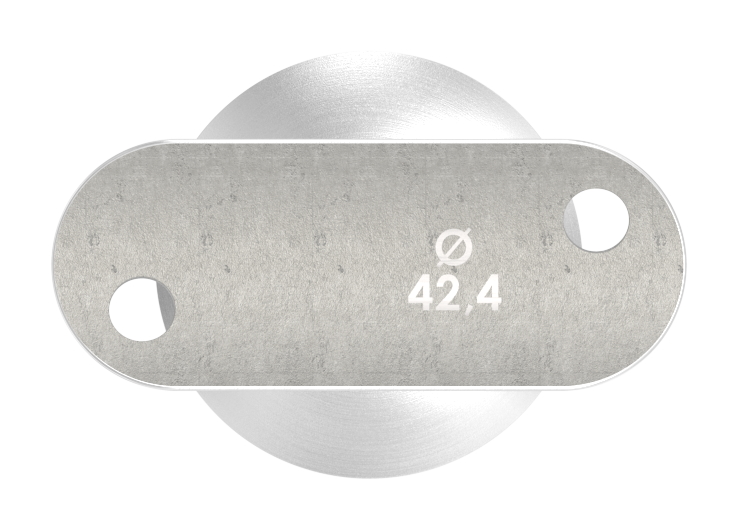 Handlaufstütze für Rohr 42,4 x 3,0mm, Halteplatte: 42,4mm