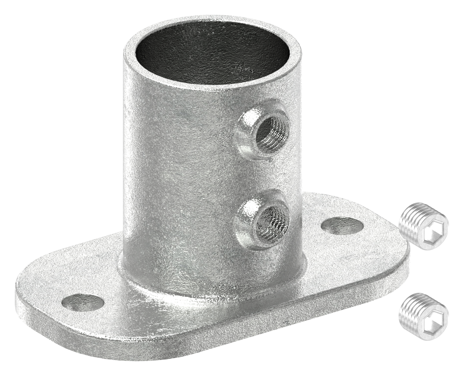 Wandhalter mit 2 Bohrungen, für Rohr Ø 60,3mm