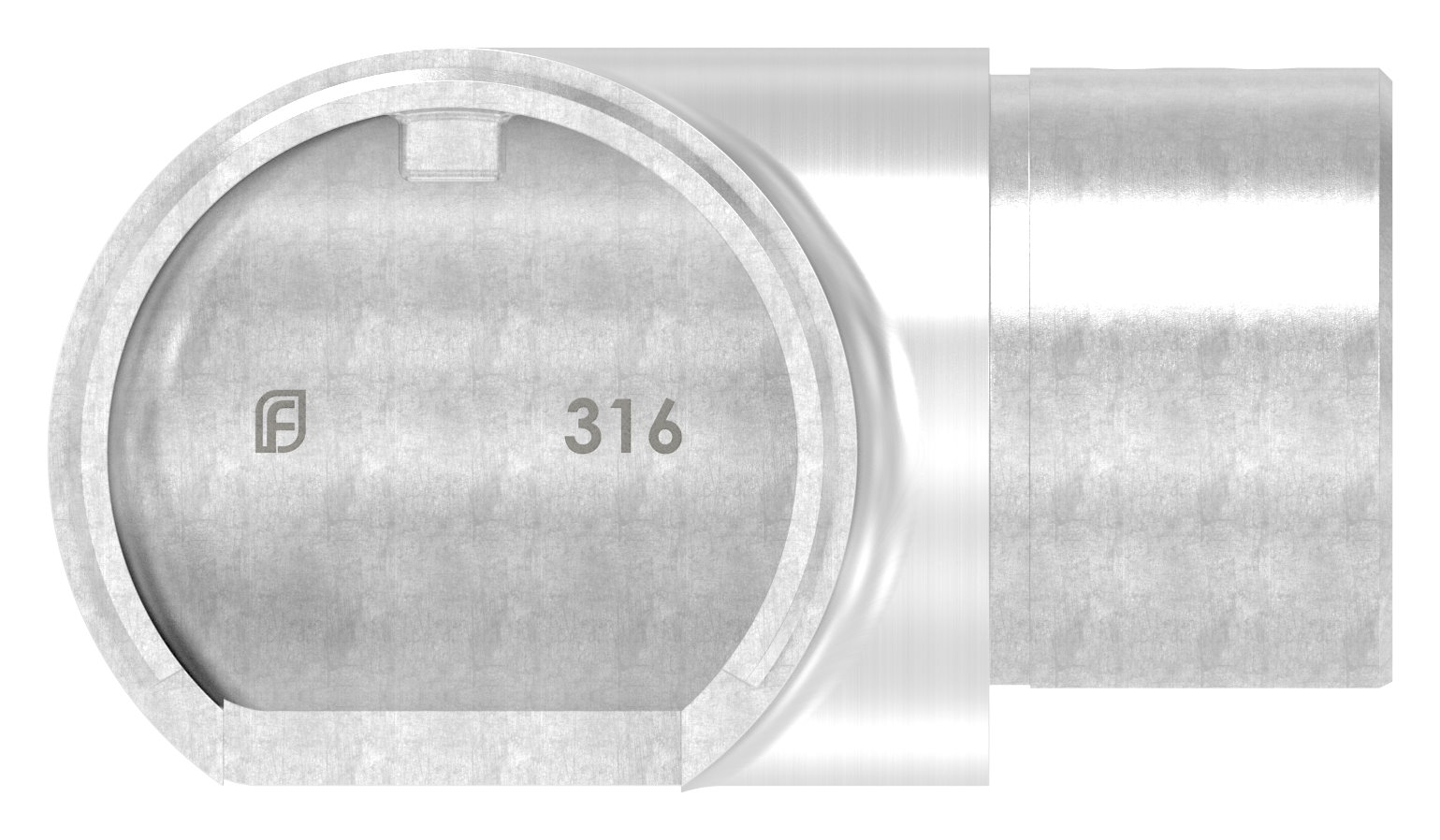 Rohrverbinder 90° für Nutrohr 60,3x1,5mm, V4A