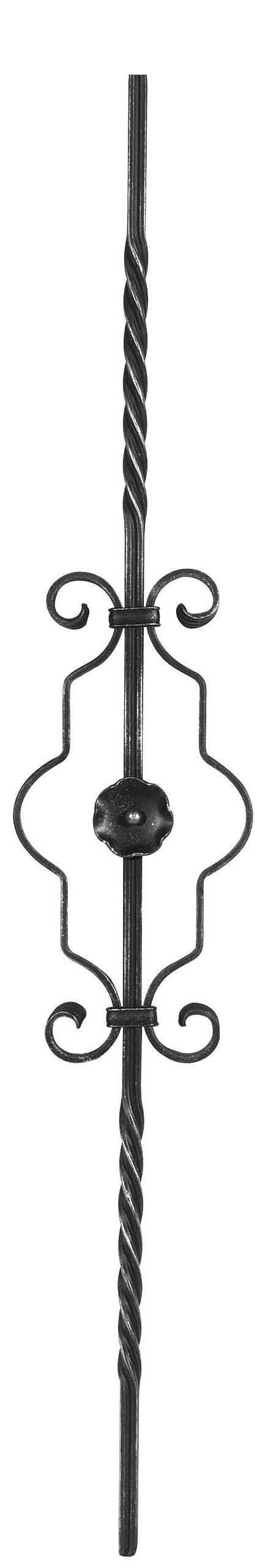 Zierstab 12x12mm gerillt, Länge 900mm