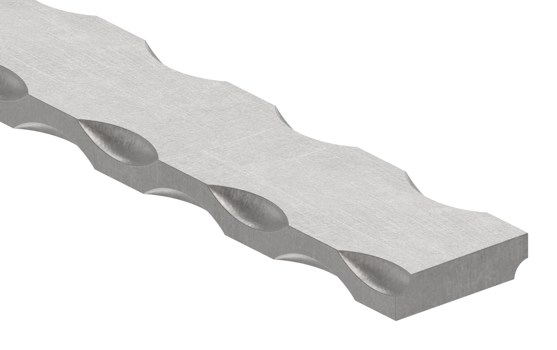 Flacheisen 30x8mm, alle 4 Kanten gehämmert, Länge 3m, S235JR