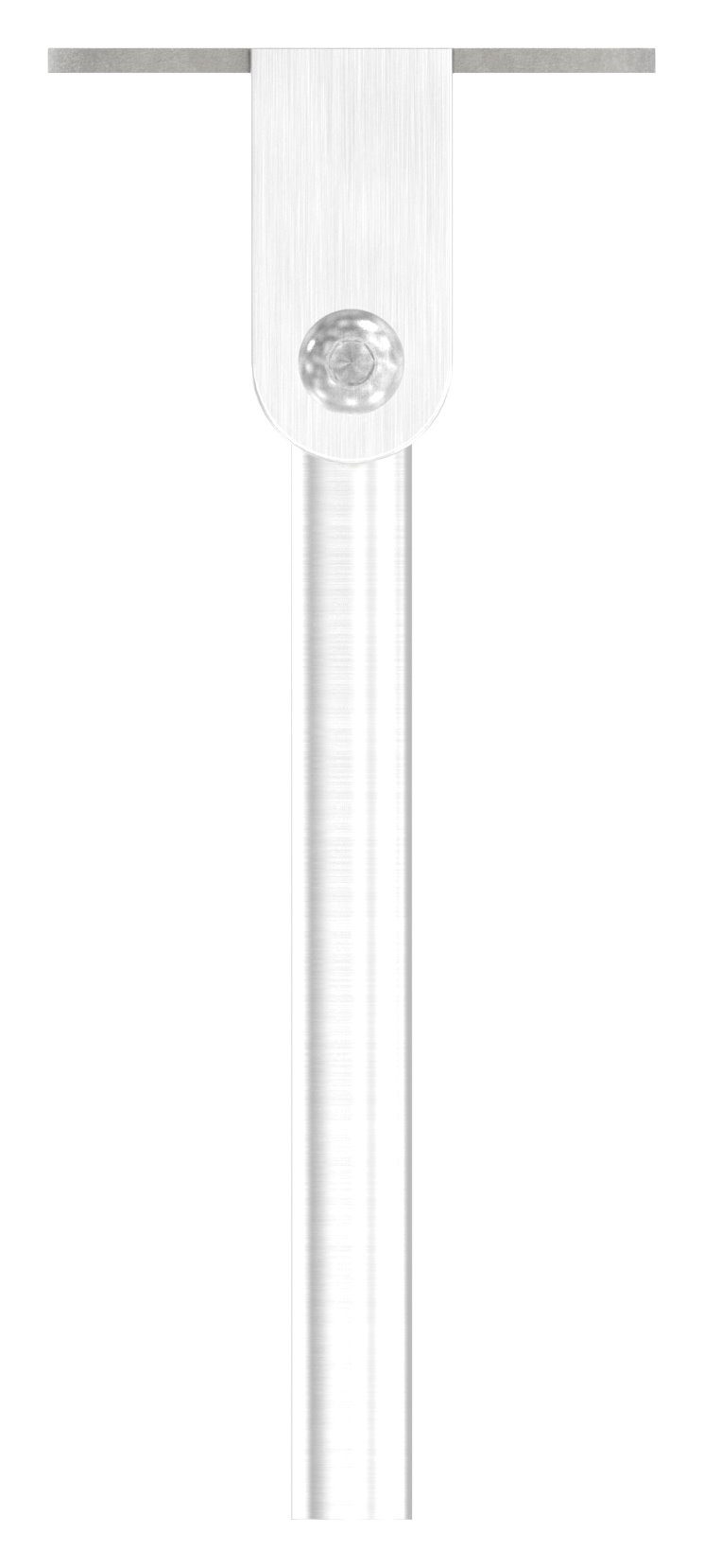 Stift mit Anschlussplatte und Gelenk für LED-Handlauf, V2A