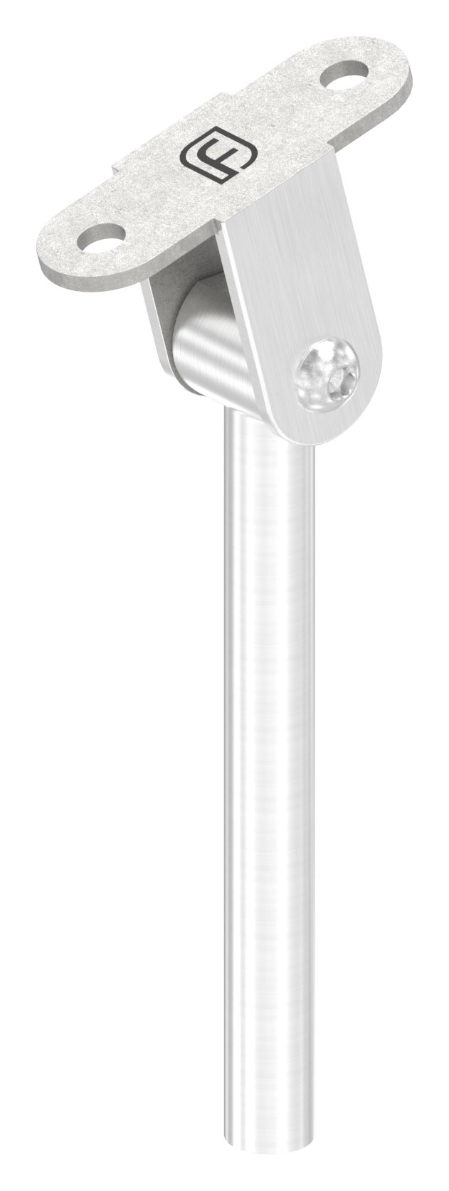 Stift mit Anschlussplatte und Gelenk für LED-Handlauf, V2A