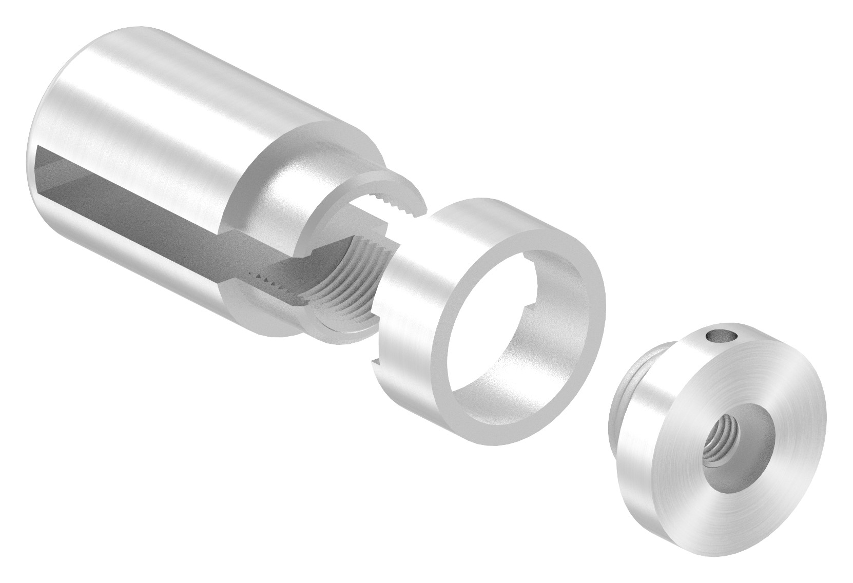 Brenk Grundhalter für Flachstäbe 40x6mm, ALU