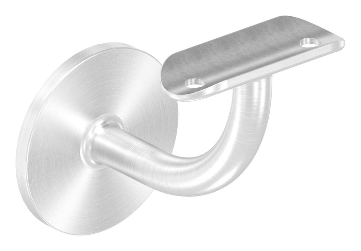 Handlaufhalter mit Handlaufanschlussplatte 33,7mm, (Ronde und Bügel verschweißt),V2A