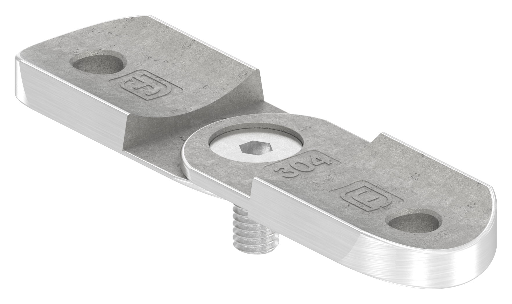 Handlaufanschlussplatte verstellbar, 42,4mm, V2A