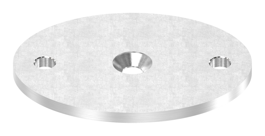 Ronde oval, 75x55x4mm, mit Längsschliff, V2A