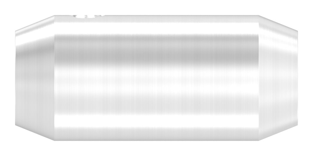 Stabverbinder Ø16mm mit Gewinde M8 und Bohrung 10mm, V2A Stabverbinder Ø16mm mit Gewinde M8 und Bohrung 10mm, V2A