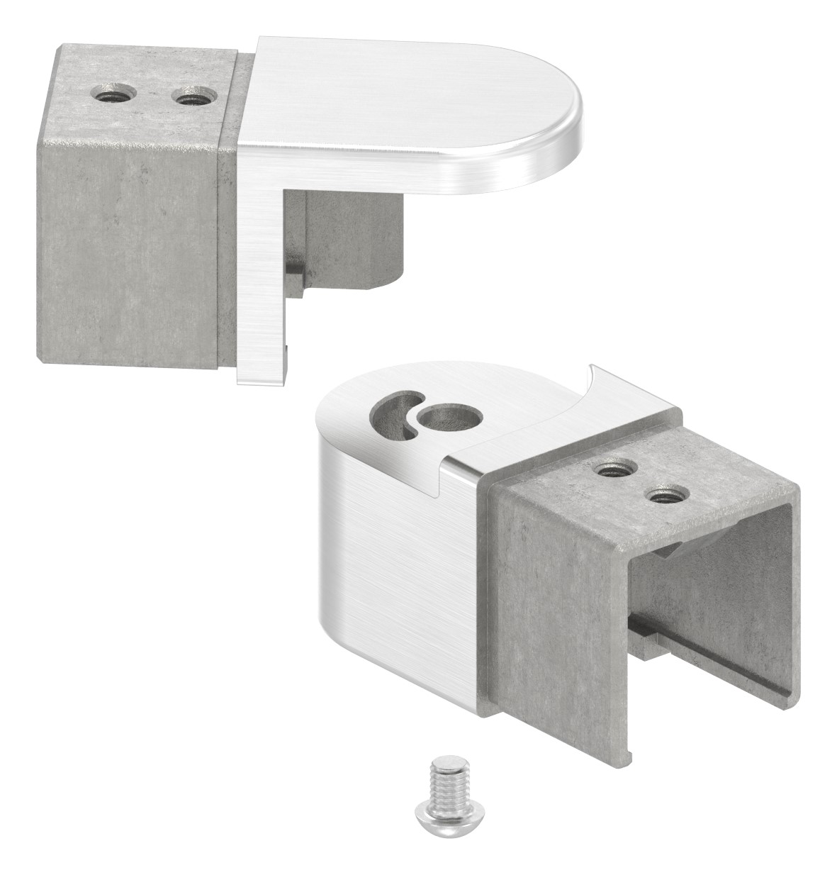 Verbinder flexibel für Quadratnutrohr 40x40mm, V4A