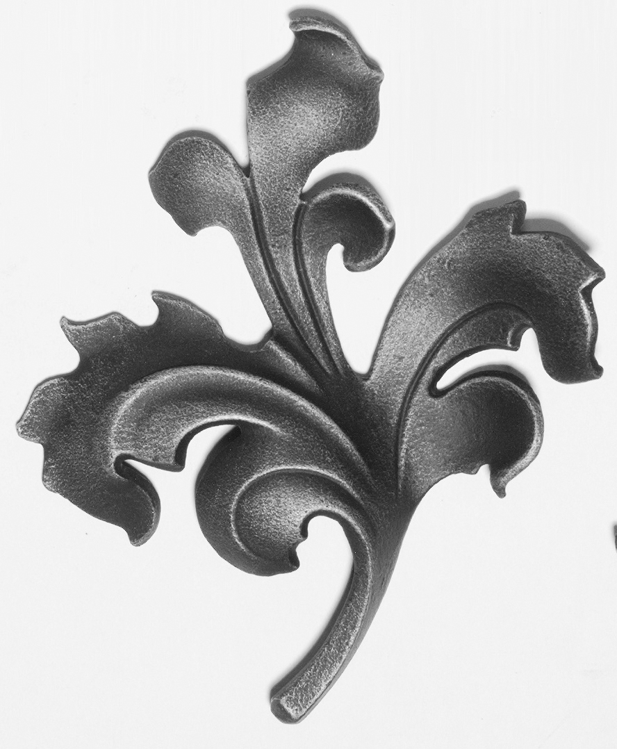 Zierblatt 35mm, Höhe 130x120mm, rechts