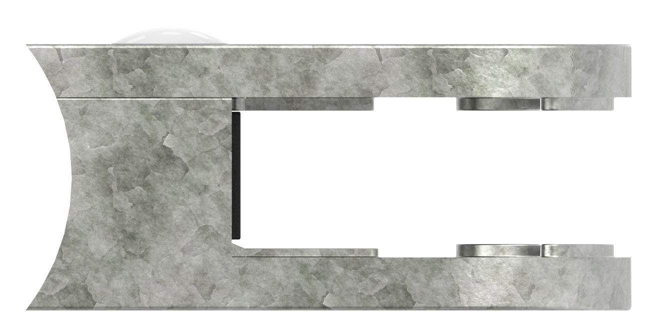 Glasklemme Mod. 38, Anschluss: 48,3mm, Zink roh