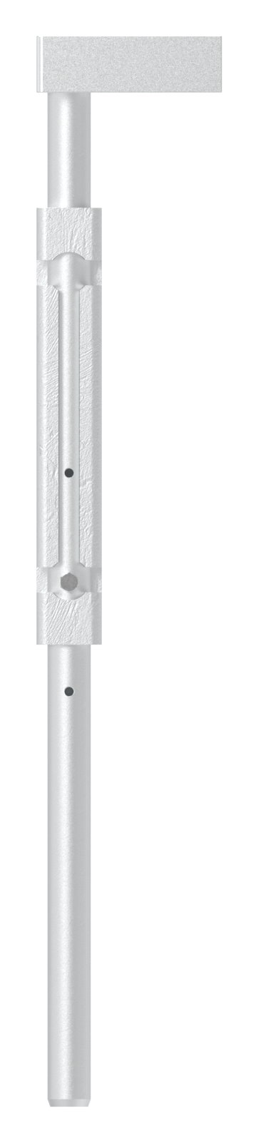Bodenriegel mit Länge 490mm, zum Anschrauben, blank