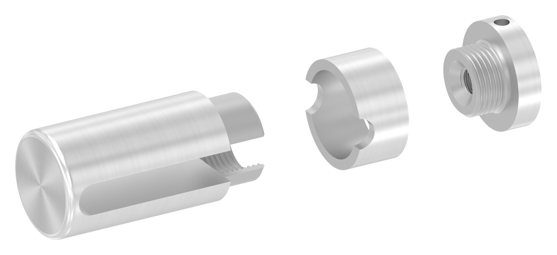 Brenk Grundhalter für Flachstäbe 50x8mm, ALU