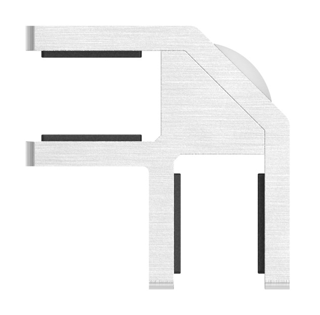 90° Glasausrichter für Ganzglasgeländer, für Glas 12,76 - 13,52mm