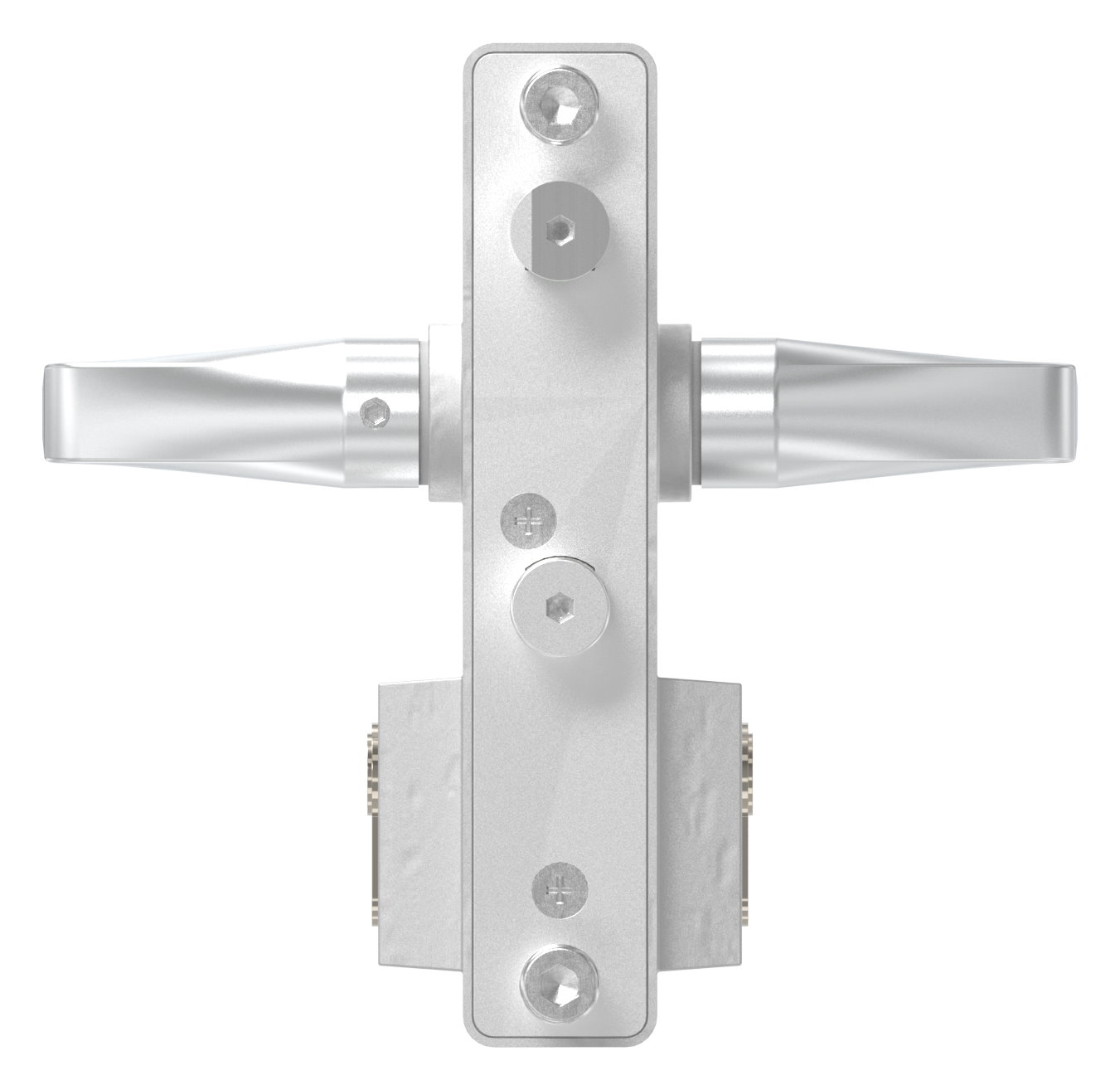 Gittertorschloss GTS 2 für Rohrstärke 40-60mm, Gehäuse blank