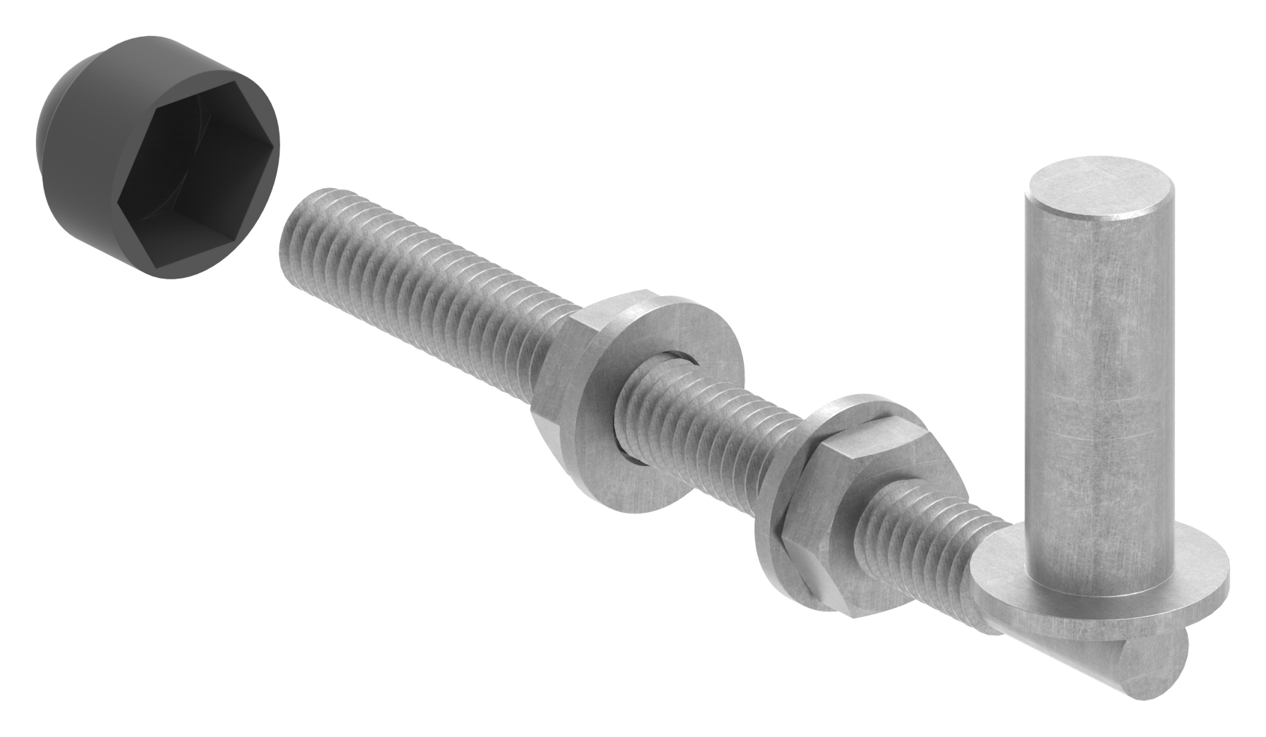 Kloben zum Durchschrauben für Ø 16mm, L: 140mm Kloben zum Durchschrauben für Ø 16mm, L: 140mm