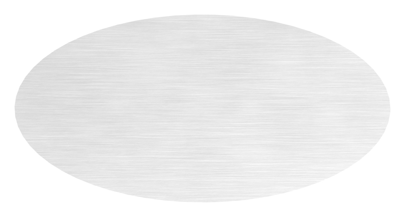 Endkappe, flach, für Oval-Nutrohr, V2A Endkappe, flach, für Oval-Nutrohr, V2A