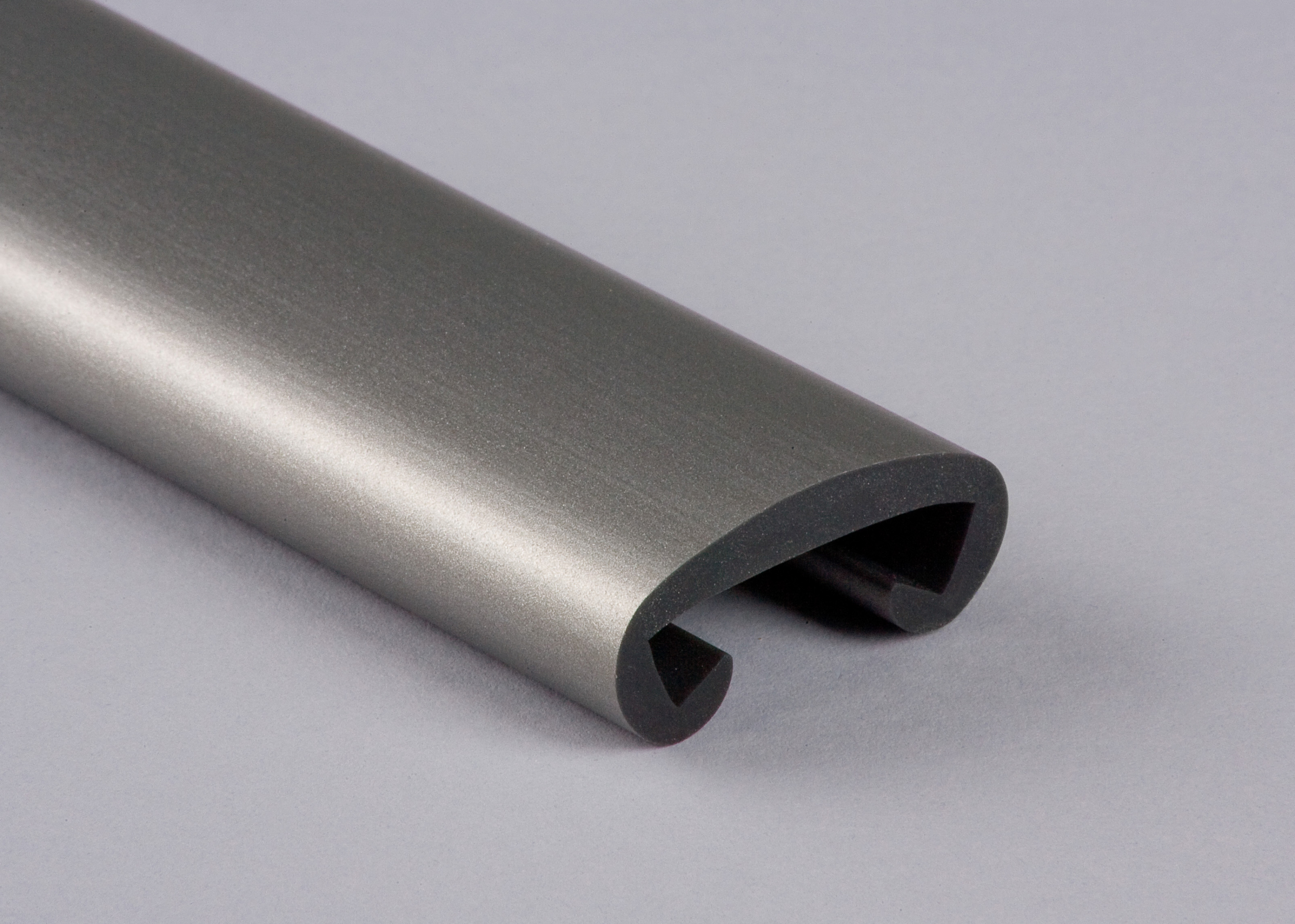 Kunststoffhandlauf für 35x8mm, graualuminium