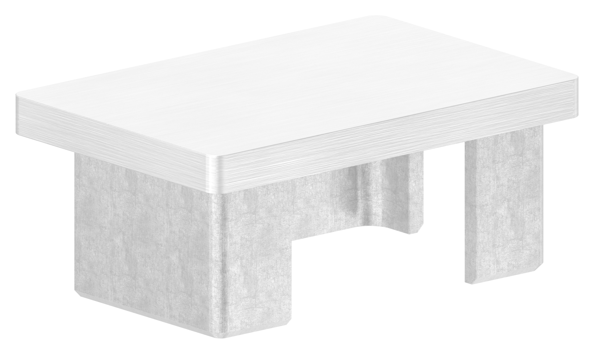 Einsteckkappe, für Rohr 60x40x3,0mm, V2A